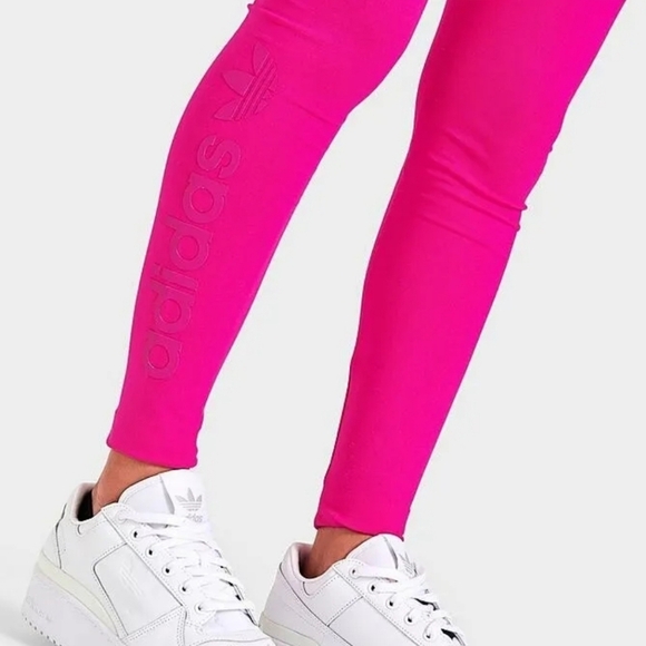 ✨️💕 ADIDAS womens ORIGINALS COTTON LEGGINGS PINK IN SIZES XS ✨️💕 - Picture 4 of 8